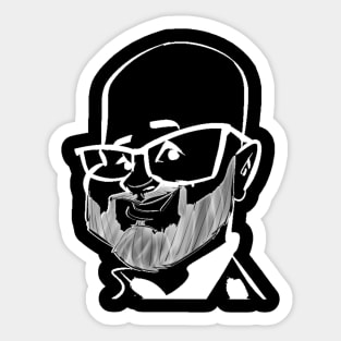 Cartoon Nery b/w Sticker